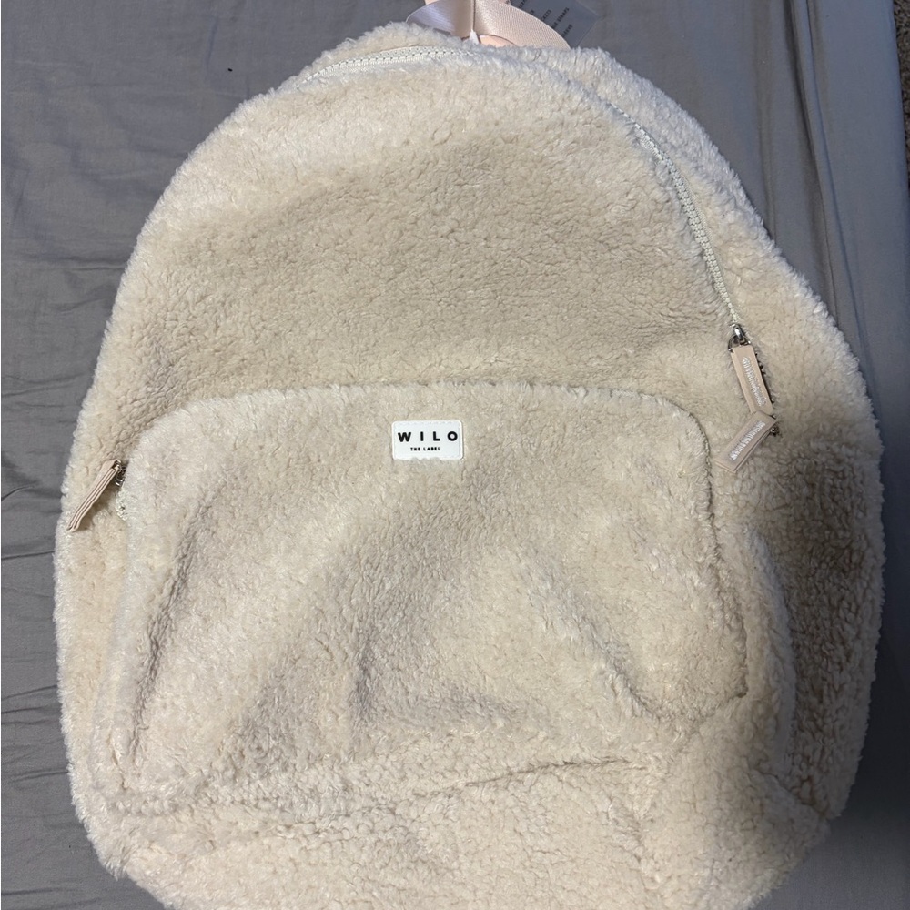 WILO Cream Sherpa Backpack - Women's Plush Daypack